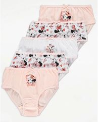 Disney Mickey and Minnie Mouse Pink Knickers 5 Pack