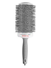 Olivia Garden Термобрашинг для укладки волос / Ceramic + Ion Speed XL White & Grey, 65 мм, бело-серый