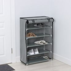 Полка для обуви с чехлом LaDо́m, 5 уровней, 60×30×90 см, серая