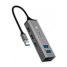 Хаб Baseus Cube Hub Adapter USB 5 разъемов Темно-серый