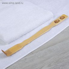 260984 Чесалка с массажёром, двусторонний, деревянная