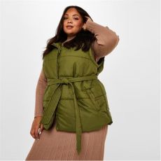I Saw It First Plus Size Belted Padded Gilet