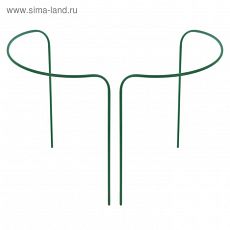 1410746 Кустодержатель, d = 40 см, h = 70 см, ножка d = 1 см, металл, набор 2 шт., зелёный