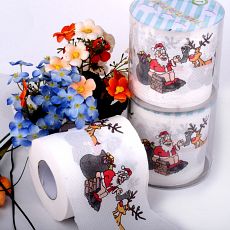 Новогодняя туалетная бумага (1 рулон)