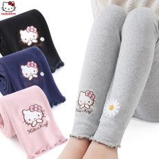Леггинсы «Hello Kitty» для девочек на весну и осень из хлопка