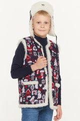 Жилет детский 192-10061 189/9501/07/03/ИМ002 т.синий/белый/красный/белый VAY
