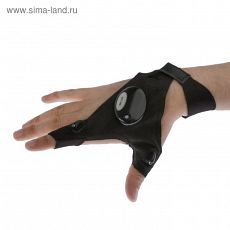 4483856 Перчатка для ремонта с двумя светодиодами, черный
