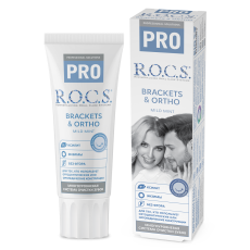 Зубная паста R.O.C.S. Pro Brackets & Ortho для тех кто использует брекеты, 74 г