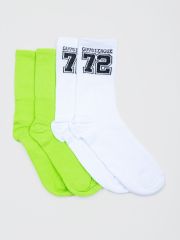 102607_OAB Комплект носков (2 пары) для мальчика белый/салатовый (вар.2) Orby