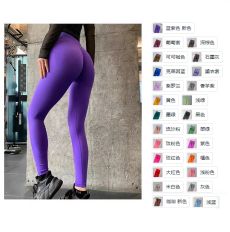 Подтягивающие лосины с высокой талией для фитнеса, 27 расцветок