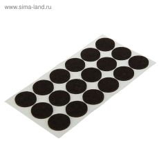 2942278 Накладка мебельная ТУНДРА, d=25 мм, круглая, коричневая, 18 шт.