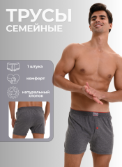 1128 Мужские трусы семейные Oztas Темно-серый