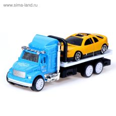 5145058 Грузовик инерционный «Эвакуатор» с машинкой, МИКС
