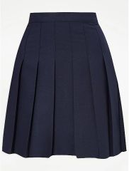 Senior Girls Navy Waist Panel Permanent Pleats School Skirt