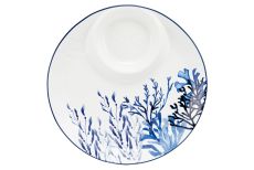 Блюдо, 32 см, керамика К, белое, круглое, Синие кораллы, Blue Coral, 63292