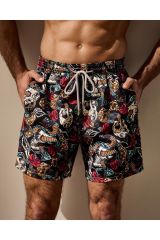 OXO-3390 Пляжные шорты OXOUNO Skull colorfull