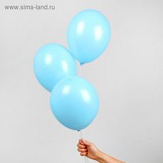 4939232 Шар латексный 12", пастель, набор 5 шт., цвет голубой