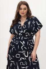 418413 Lika Dress Халат Темно-синий