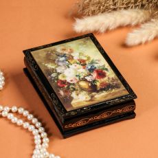 2407421 Шкатулка «Букет цветов», 10×14 см, лаковая миниатюра