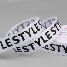 Лента репсовая «Style», 25 мм, 23±1 м, чёрная, белая