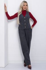 К12256-9 Костюм (Жилет+Брюки) LADY TAIGA Графит