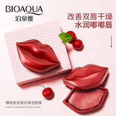 Увлажняющая маска для губ с вишневым коллагеном Bioaqua, 20 шт