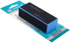 Zinger Бафик для шлифовки ногтей 4-х сторонний / Classic EK-102, 150/180/220/320 грит, черно-синий