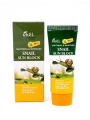 [EKEL] Крем солнцезащитный увлажняющий МУЦИН УЛИТКИ Soothing & Moisture Snail Sun Block, 70 мл