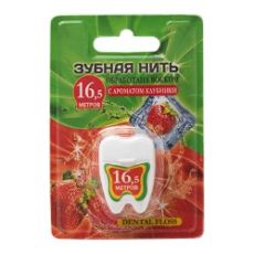 Vilsen 1487 Зубная нить с аром.клубники 16,5 м блистер Vilsen