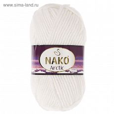ЦЕНА ЗА 5 ШТ! 2724432 Пряжа "Arctic" 40% шерсть, 60% акрил 100м/100гр (6051 белый)