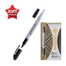 1088344 Маркер перманентный 2.0-4.0 мм, Crown P-800W Multi Marker, двухсторонний, чёрный