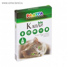 3858867 Капли "Радуга БИО" для кошек от блох, клещей, комаров, 3 х 1 мл