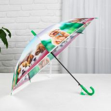 Зонт детский полуавтоматический «Милые зверюшки», r=41см, со свистком, цвет МИКС 1660778