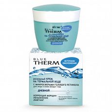 025445  Vitex Источник омоложения BLUE THERM. Роскошный ДНЕВНОЙ крем на термальной воде с микросферами голубого ретинола для лица и кожи вокруг глаз, 45 г