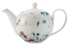 Чайник заварочный, 1 л, фарфор P, белый, Акварельные цветы, Primavera, 56990