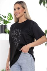 Б10059 Футболка LADY TAIGA Чёрный