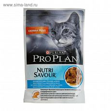 3223203 Влажный корм Pro Plan для кошек с чувствительным пищеварением, треска в соусе, пауч, 85 г