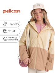 GZJN3369/5 Ветровка для девочек Песочный(34) Pelican