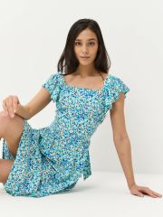 Платье женское 7221-30039 Ш89 мята цветы BE YOU
