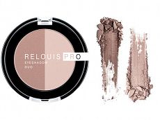 025779 Relouis. Тени для век Pro Eyeshadow DUO №101 (т.14matte+т.15matte)