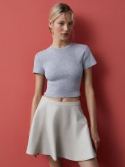 Mi 1421С Fresh Футболка укороченная (кашкорсе) Minimi Футболка Grigio Melange (Серый)