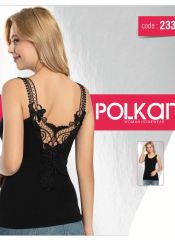 2332 Женская майка Polkan Черный