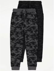 Grey Camouflage Joggers 2 Pack