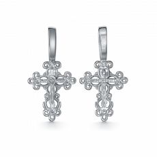 Крест из серебра литье с фианитом