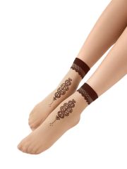 calz. MECHENDI 20 носки (с принтованным орнаментом) SiSi Носки Caramello (Бежевый)