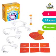 4074404 Настольная игра на скорость «Бубнилка», 40 карточек, 5 загубников, песочные часы