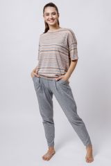 OXO-0939 Костюм (футболка+брюки) OXOUNO Охра