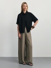 ZR2505012106-69 брюки женские тауп принт ZARINA