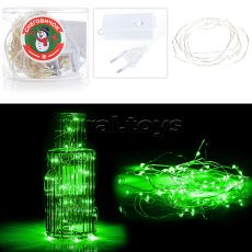 Электрогирлянда светодиодная 10 м, 100 ламп, зеленый Снеговичок