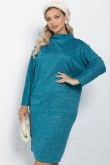 К11481 Костюм (Джемпер+Юбка) LADY TAIGA Бирюзовый